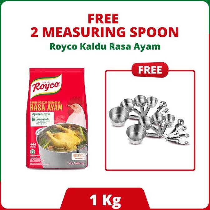 

New [Free 2 Measuring Spoon] Buy 1 Royco Bumbu Penyedap Rasa Ayam Pouch 1Kg High Quality