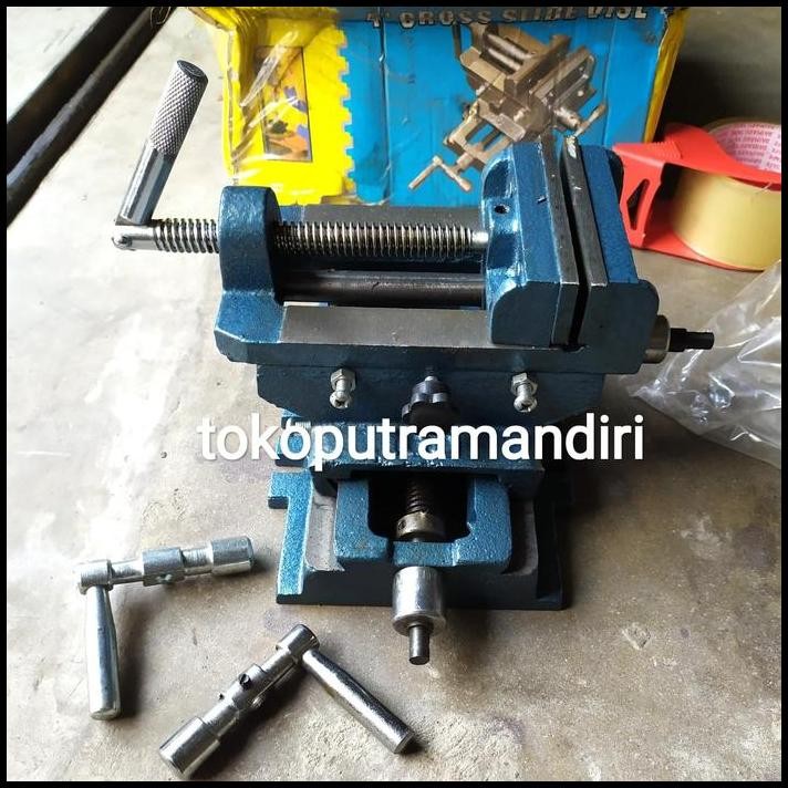 Ragum Silang 4" / Vice cross 4" Ragum slide Cross / Catok Bais Silang