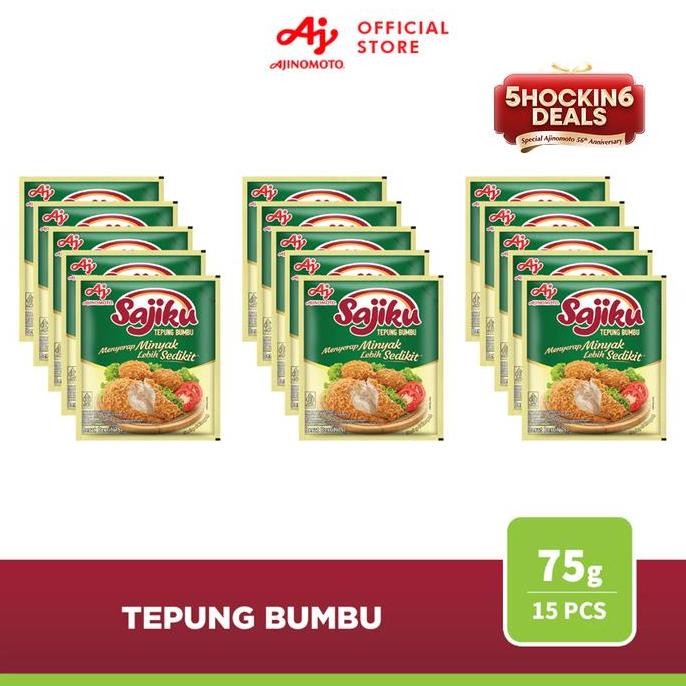 

Sajiku Tepung Bumbu Menyerap Minyak Lebih Sedikit 75g (15pcs) MRS