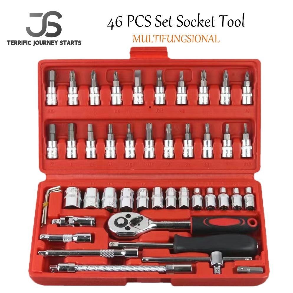 Set Kunci Socket 46 Pcs Mobil Motor Lengkap Set kunci kunci motor lengkap kunci shock set tool kit
