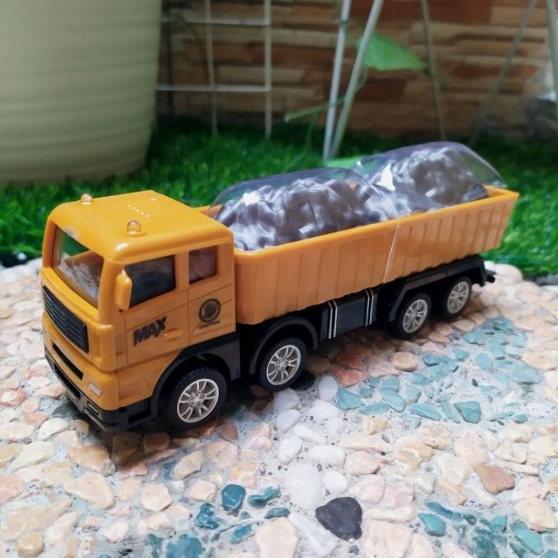 T-56 Diecast Mobil Dump Truck Pasir Alloy - Miniatur Truk Monster Tambang