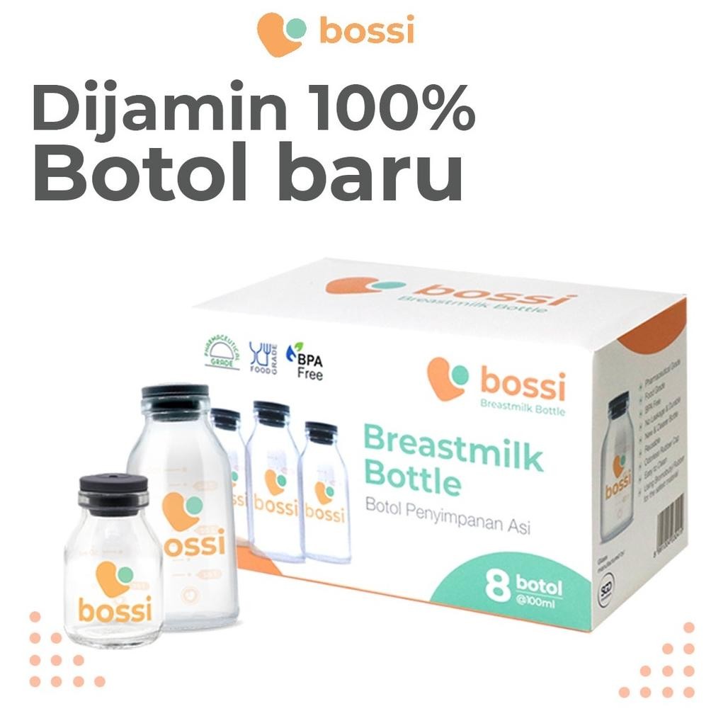 Bossi - Botol Asi Kaca 250ml 1 Box isi 6 Botol