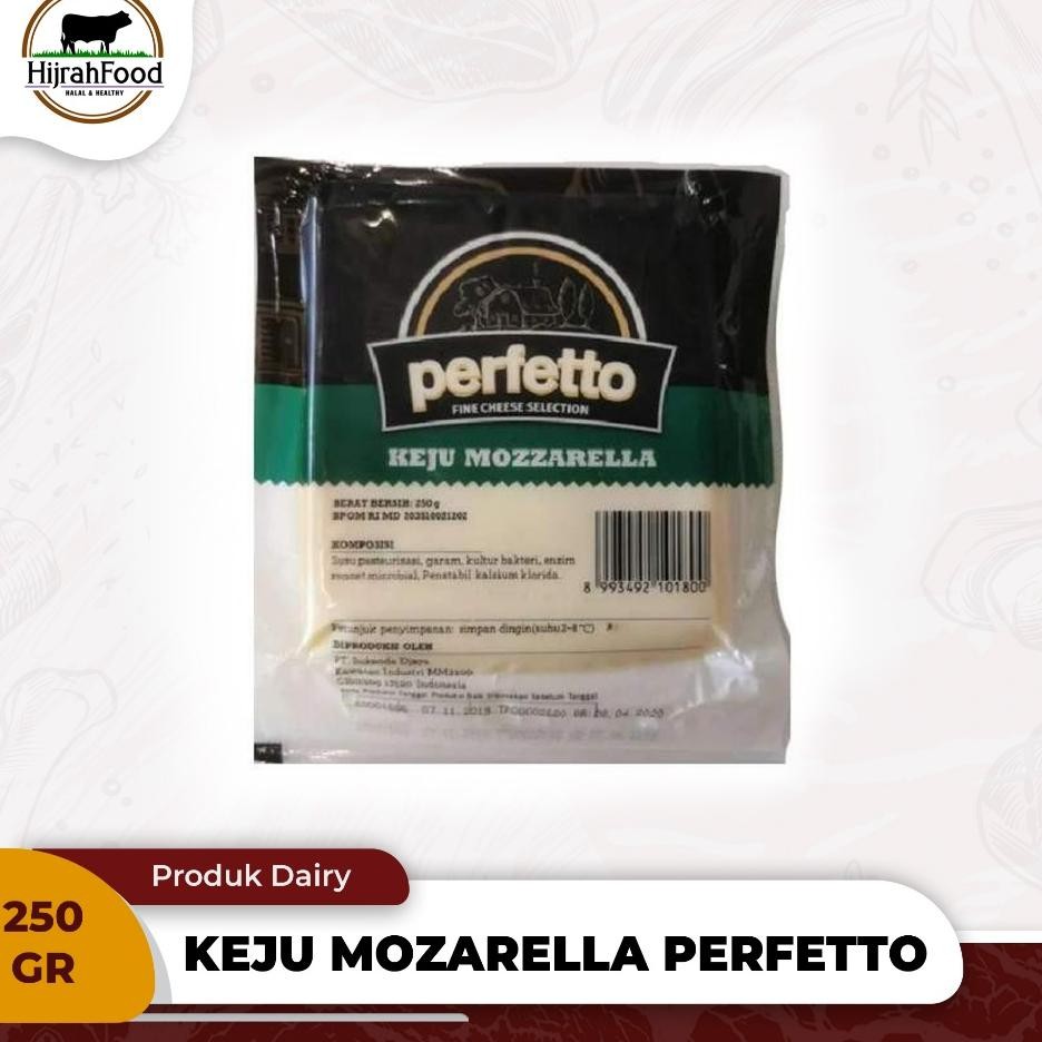 

Perfetto Keju Mozzarella 250 Gram Mozarella Cheese Creamy Melar