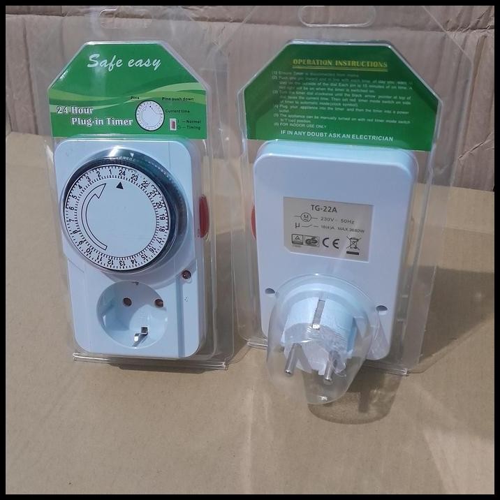 Timer Pengatur Waktu Lampu Atau Pompa Kolam Renang 24 Jam Setting Auto