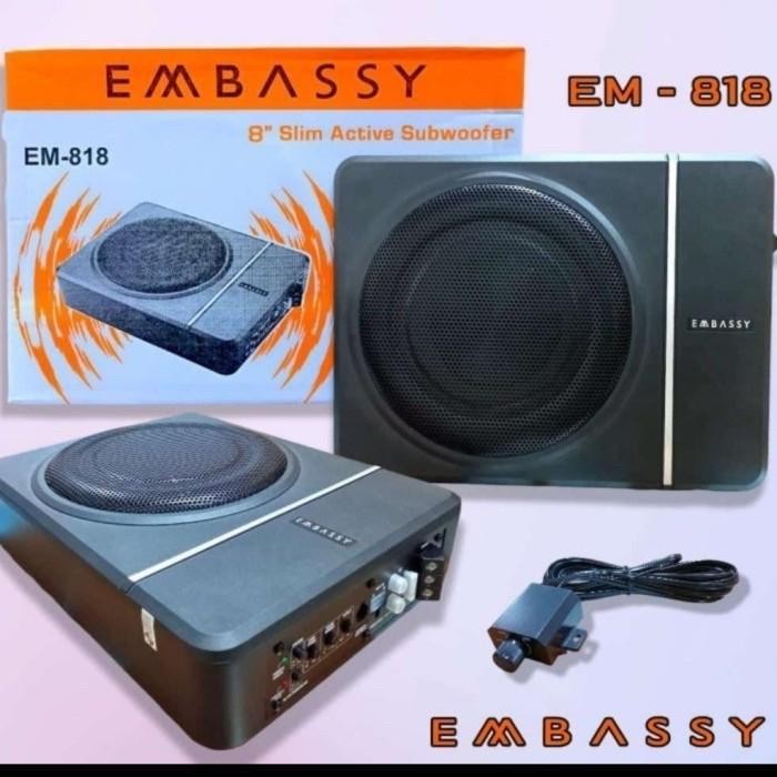 subwoofer aktif 8inch embassy subwoofer kolong jok mobil Terbaru