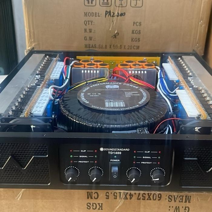 POWER AMPLIFIER SOUNDSTANDARD TD1400 TD 1400 4CH 4X1200 WATT