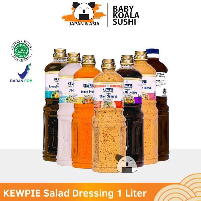 

Promo KEWPIE Salad Dressing 1L - Wijen Sangrai, Thousand Island, Caesar, Tomat Pedas, Kecap Jepang