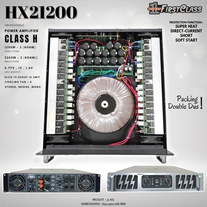 Power Amplifier Firstclass HX21200 Class H Ampli HX 21200 Profesional