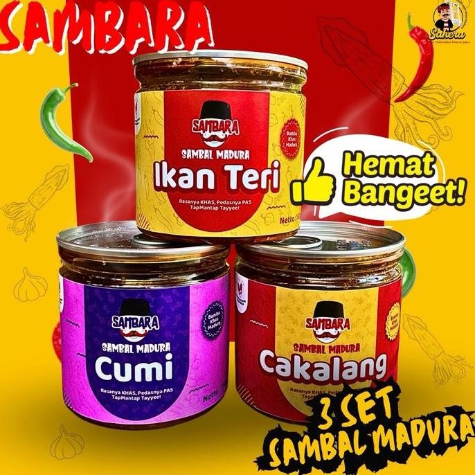

Promo Paket Sambal Madura 3 Varian Cumi Cakalan Teri + Free Petis Sakera