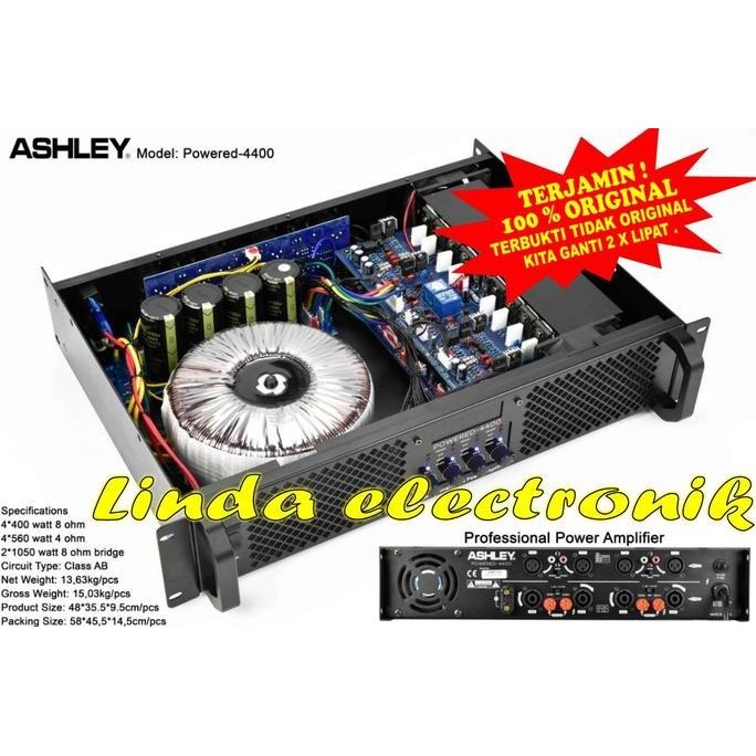 Power Ashley Powered 4400 Original 4 Channel Ashley Powered4400 Kode 5519