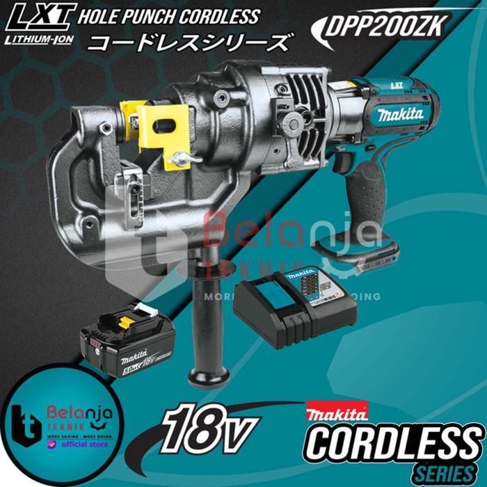 

MPS Makita Hole Punch Cordless DPP200ZK Mesin Pelubang Besi Baterai Set 5A