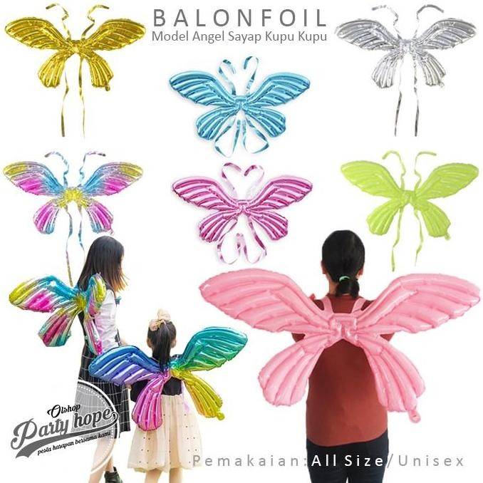 $$$$] Balon Foil Sayap Kupu Kupu / Balon Foil Sayap Angel / Balon Sayap Peri