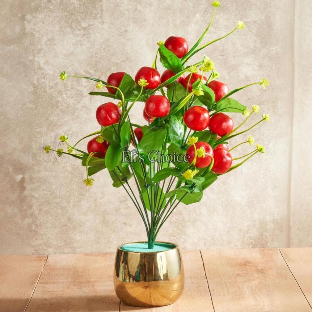Terbaru Pohon Buah Jeruk Apel Cherry Delima / Bunga Hias / Pot Bunga / Artificial Flowers / Bunga Pl