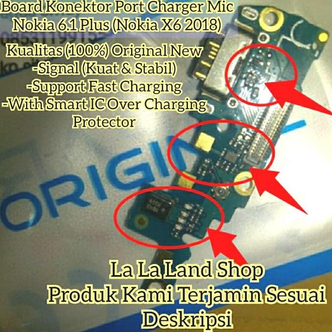 TERBARU KONEKTOR CHARGER TYPE C MIC NOKIA X6 2018 (NOKIA 6.1 PLUS) (ORIGINAL) TERMURAH