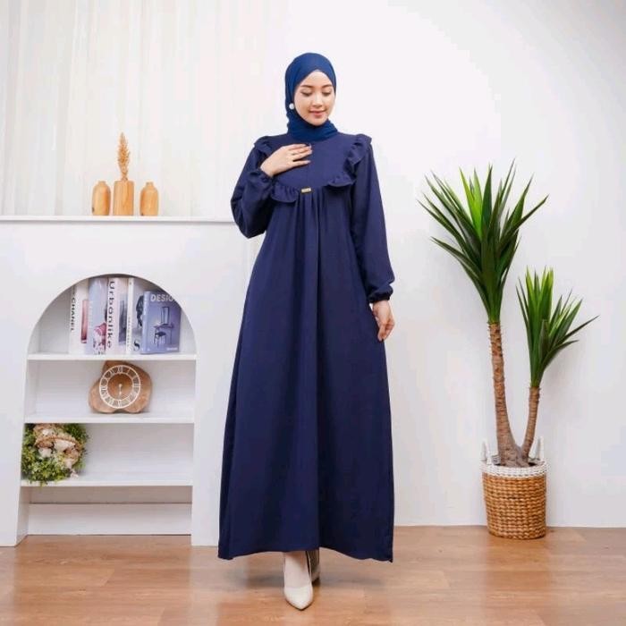 GKI LAURA Dress Gamis Wanita Crinkle Airflow