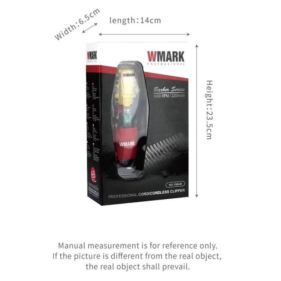 Wmark Ng-108 Original Transparan Hair Clipper Mesin Cukur Ng 108