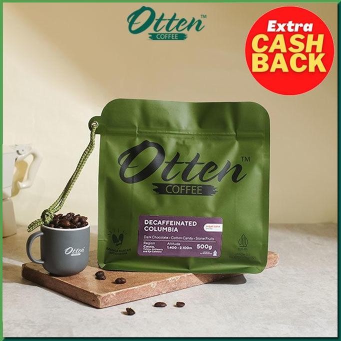 

Kopi Decaffeinated Columbia Sugar Cane Process 500G - Biji / Bubuk Kopi Coffee Roasted Beans