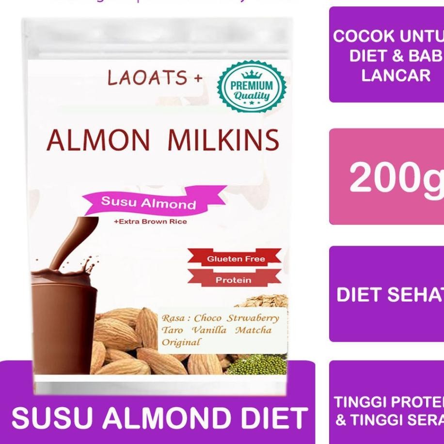 

Susu Almond Laoats 200G Bebas Gluten Rendah Gula