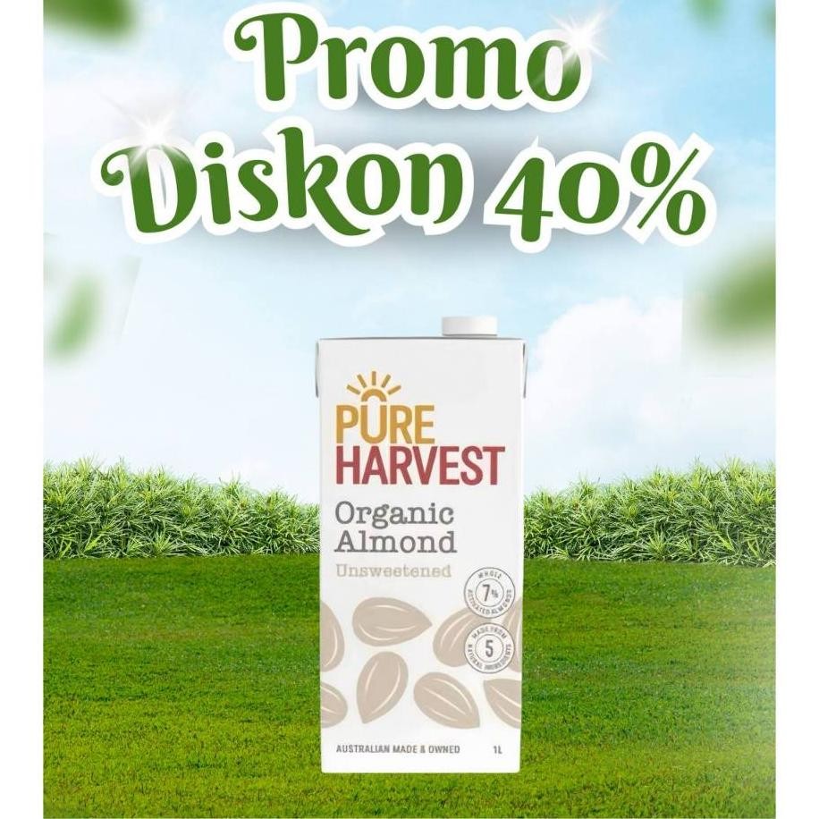 

Pure Harvest Almond Milk Unsweetened 1L Susu Kacang Almond Exp Sept 25