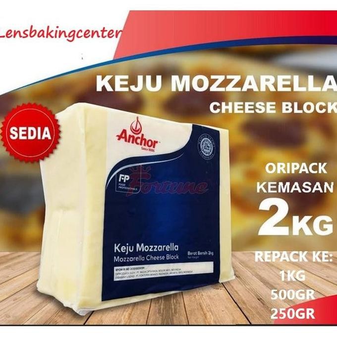 

KEJU MOZARELLA MOZARELA ANCHOR 2kg 2 kg ORI PACK ORIGINAL PACKING 500GR 500 GRAM 250 GR 250GRAM REPACK KA