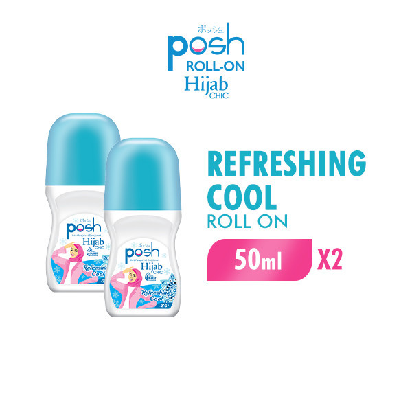 Posh Hijab Roll On Deodoran Refreshing Cool 50 Ml x2