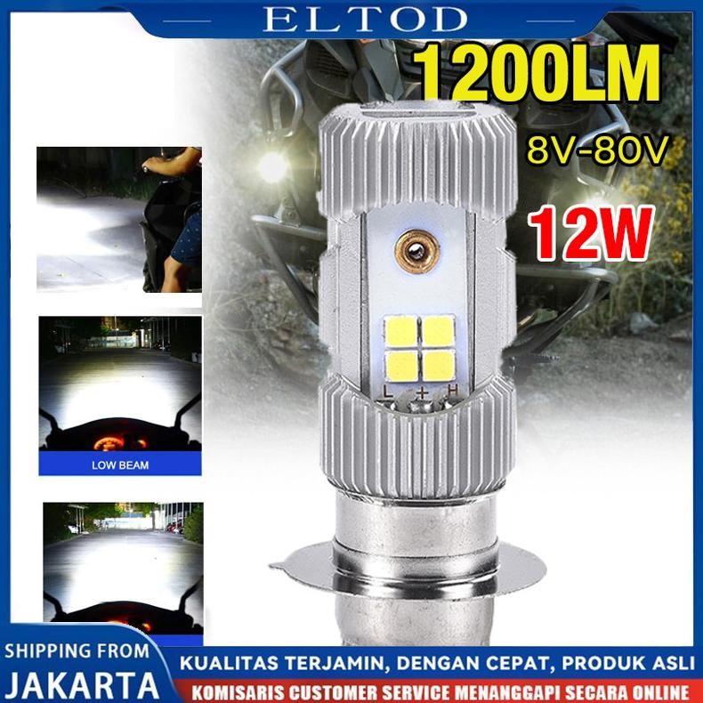 LAMPU Depan MOTOR LED  LED 2SISI H6 Arus DC P15D M5 BST Bohlam LAMPU Depan MOTOR LED HS1 H4 12V Kaki