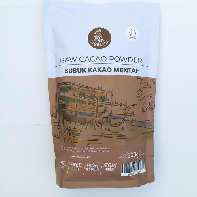 

Bubuk Cokelat Raw Cacao Premium Timurasa 125g Bebas gula Bebas Susu Chocolate NLS