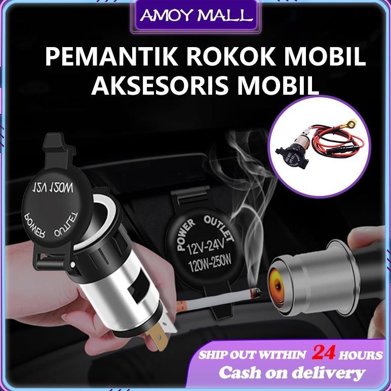 USB Steker Mobil / Soket Pemantik Pengisi Daya Pemantik Rokok Mobil Set Stopkontak Universal 12-24V 