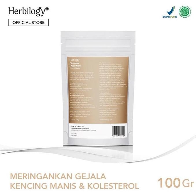 

Diskon! Herbilogy Bubuk Ekstrak Kayu Manis Murni 100G - Spices Rempah Herbal