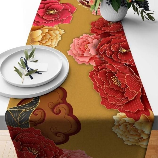 PROMO TAPLAK MEJA PANJANG LEBIH DARI 2 METER | TABLE RUNNER UKURAN SUPER UNTUK DEKORASI RUANG TAMU