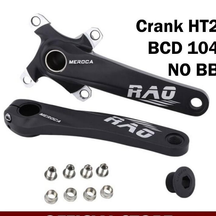 Meroca Rao Crankset Tanpa Ht2 Crank Set Hollowtech Bcd 104 Hitam