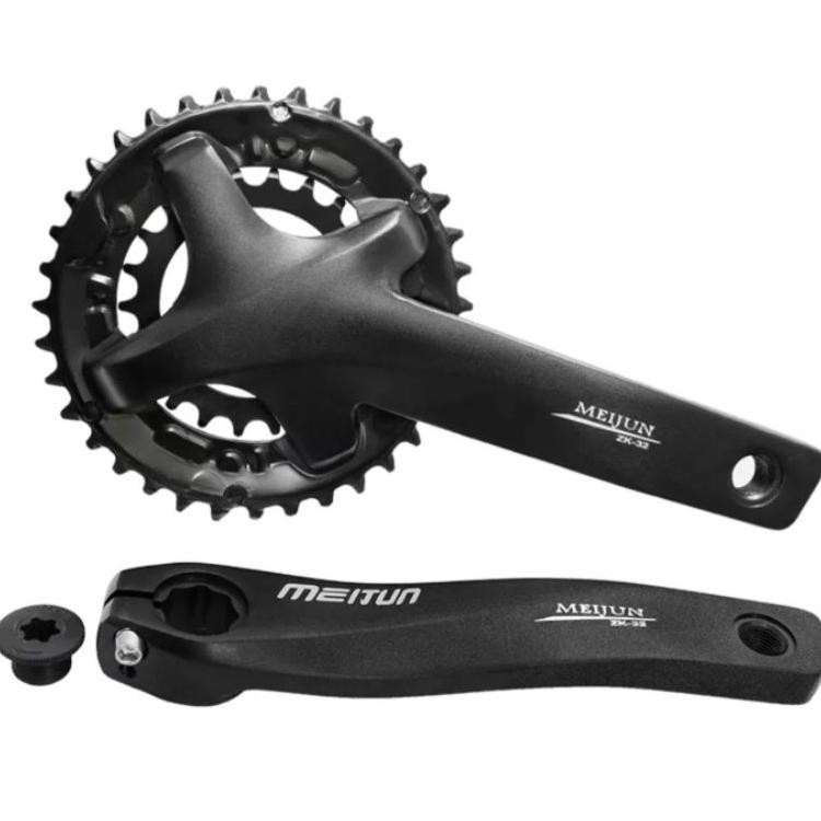 Meijun Crankset Doubel Chainring Sepeda Crank Arm Ht2 Hollowtech Sepeda Mtb Roadbike