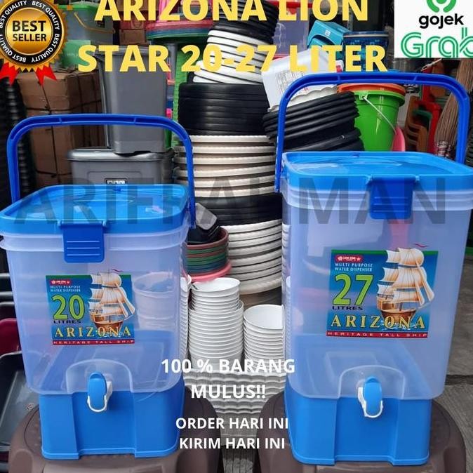 DISPENSER KRAN AIR PLASTIK LION STAR ARIZONA 20 LITER 27 LITER