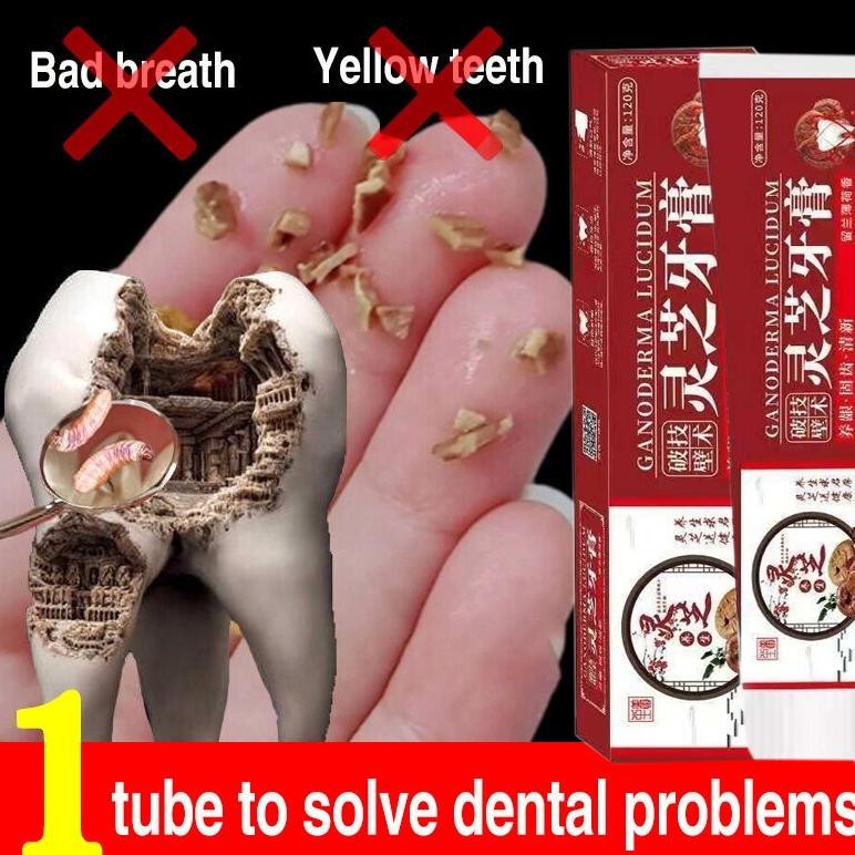 Promo Ganoderma Lucidum Penumbuh Gigi Perbaikan gigi Berlubang GANODERMA LUCIDUM Pasta Gigi aSt