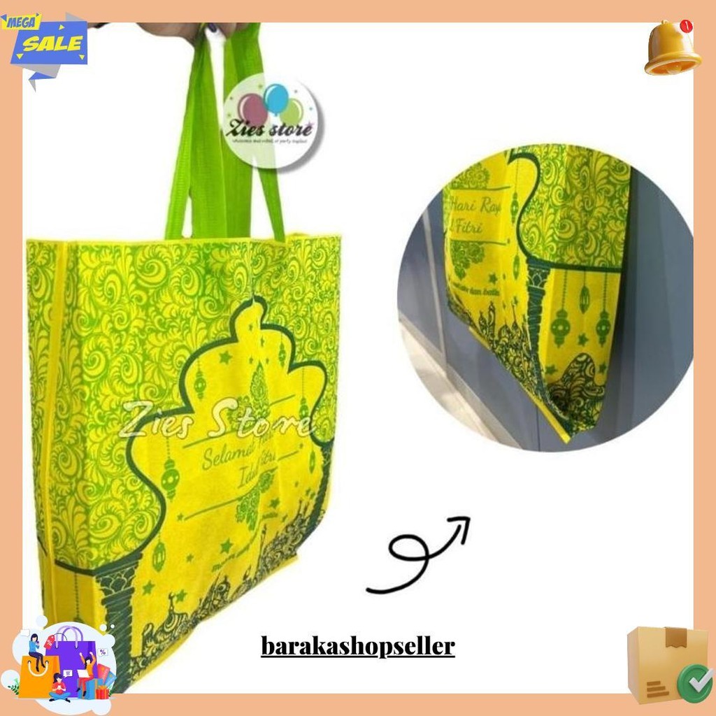 

(Isi 12)Tas Souvenir Goodie Bag Kantong Idul Fitri Lebaran Ramadhan L Bisa Cod