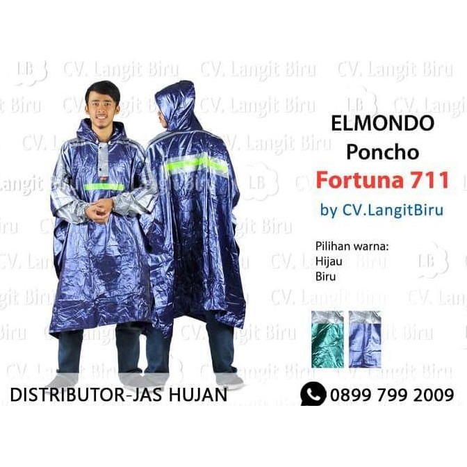 ORI - JAS HUJAN KARET ELMONDO PONCHO LENGAN - MANTEL HUJAN MOTOR TEBAL