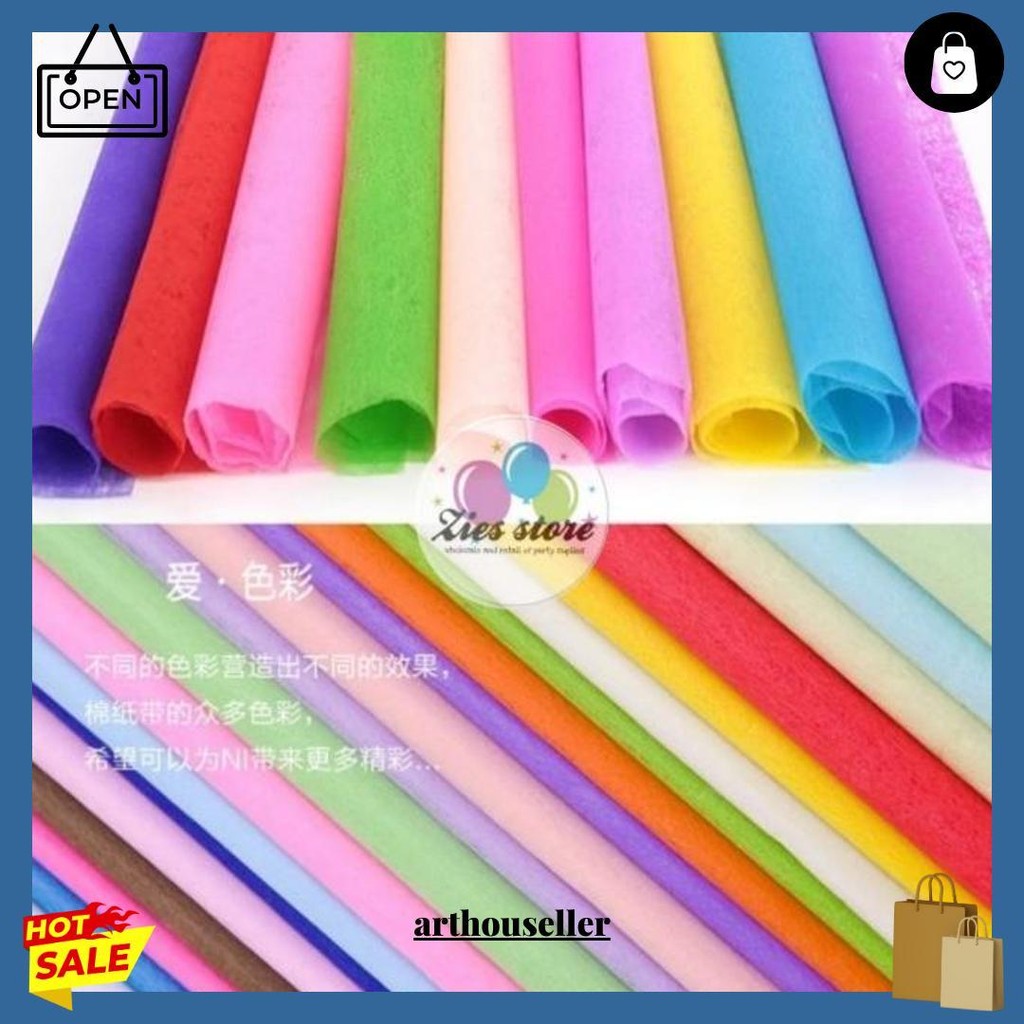 

1Pak 28 Pcs Kertas Tissue Buket Bunga / Tissue Cotton Paper Flower Cod