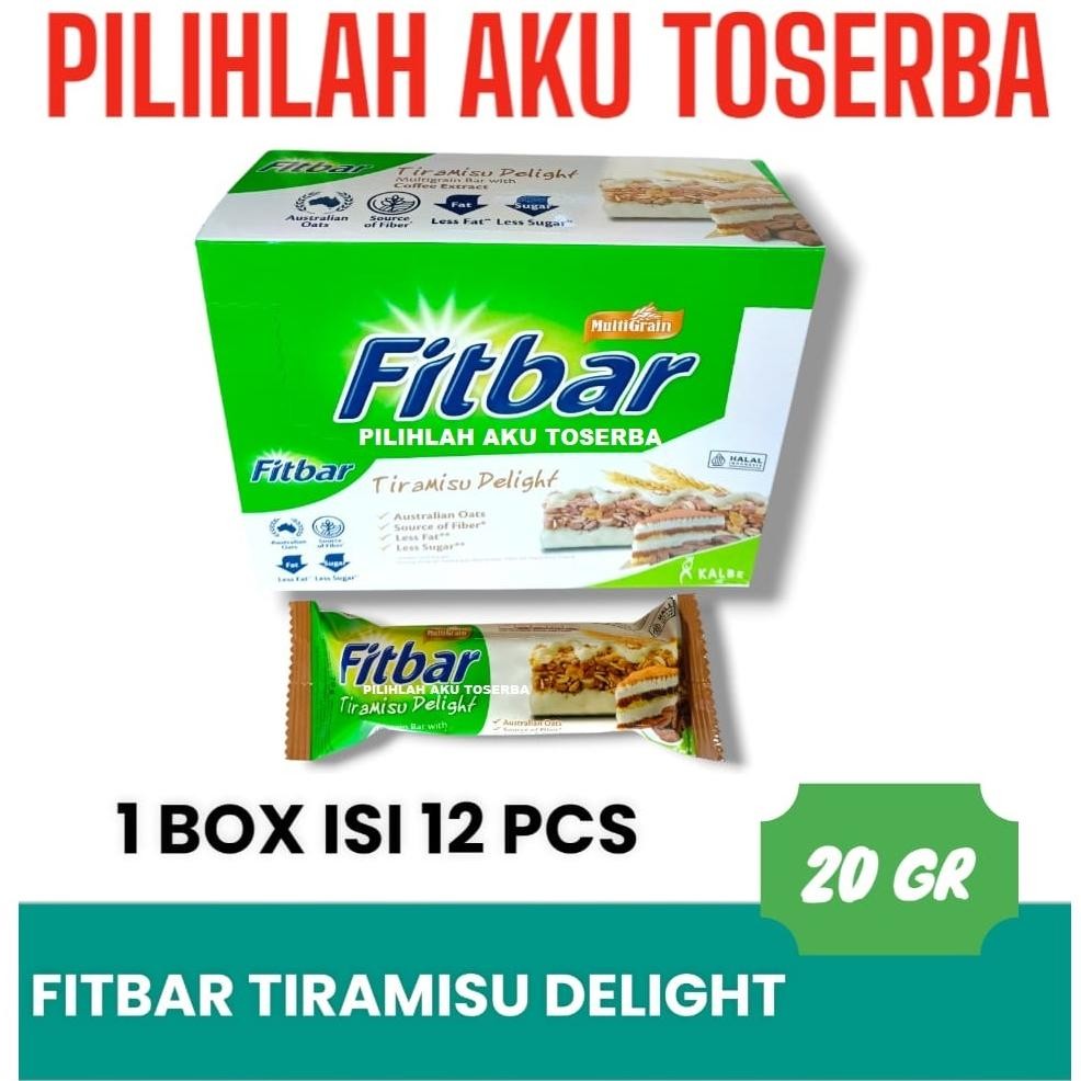 

Fitbar TIRAMISU DELIGHT Multigrain Cereal Bar isi 12 - (HARGA 1 BOX) aSt