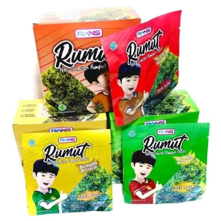 Nori Rumut Si AA 1 box isi 12 pcs Nori Rumput Laut Rumut Si AA Rans Nori Rumut Si AA Nori Rumput Lau