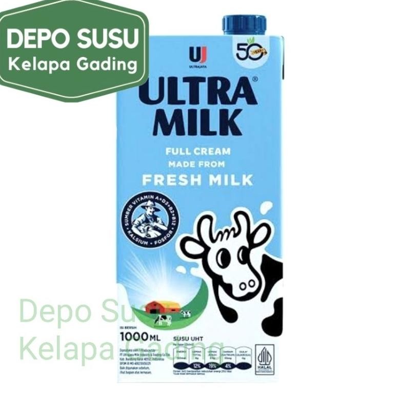 

Susu Ultra Milk 1L Full Cream / Chocolate / Low Fat | Fullcream UHT Rasa Coklat Rendah Lemak Source of Calcium Fresh Milk 1000ml 1 Liter 1000 ml | Ultramilk Jaya Ultrajaya aSt