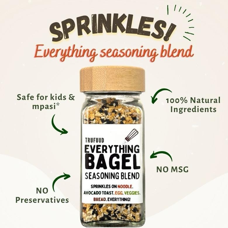 

TRUFUUD Bumbu Tabur Semua Rasa Wijen Umami Asin Gurih NO MSG Tanpa Pengawet Bumbu MPASI - Everything Bagel Seasoning Blend aSt