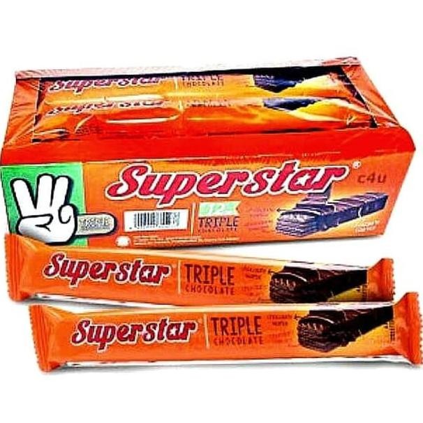 

Superstar Triple Chocolate Wafer 1 Pak isi 20 aSt