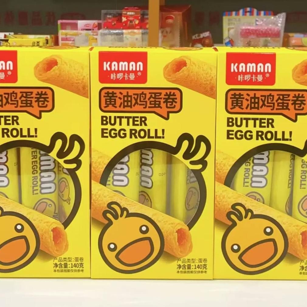 

Kaman Crispy Roll Butter Coconut Egg Roll Cheese Flavor 140Gram aSt