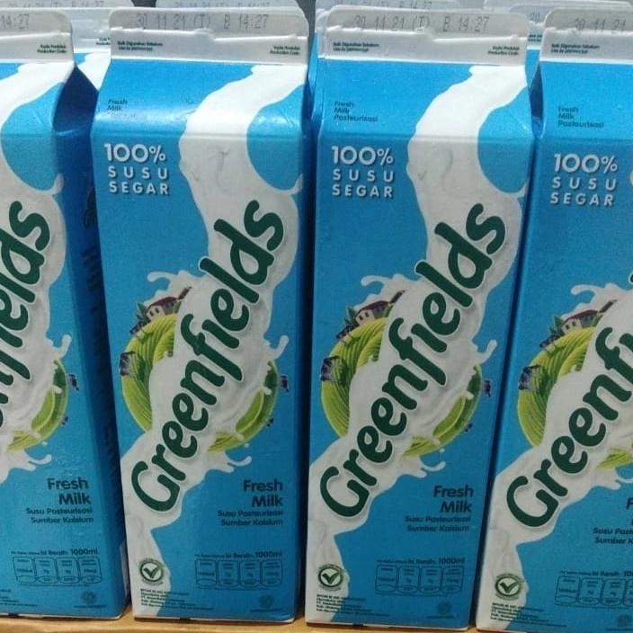 

greenfields susu fresh milk 1 liter karton aSt