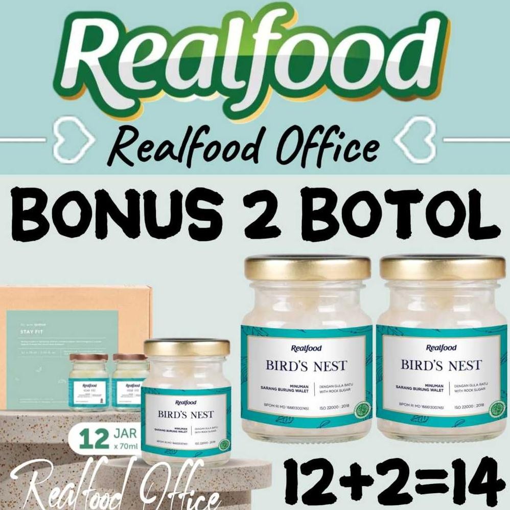 

Realfood Stay Fit 12 Jar Gratis 2 Botol ( Minuman Sarang Burung Walet ) RO aSt