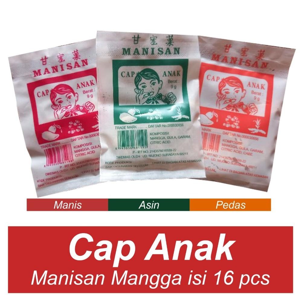 

Manisan Mangga Cap Anak 3 Varian Rasa ( sebks isi 16 pcs ) Exp Maret 2026 PROMO aSt