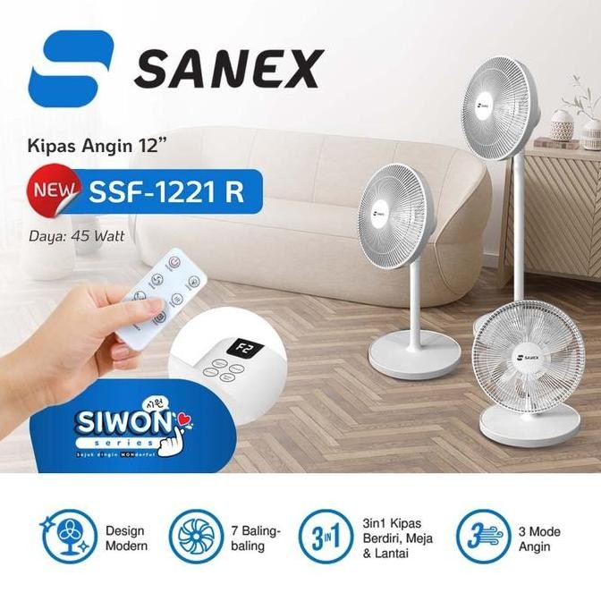 Sanex Kipas Angin Standing SSF-22 R 2 Inch" Remote