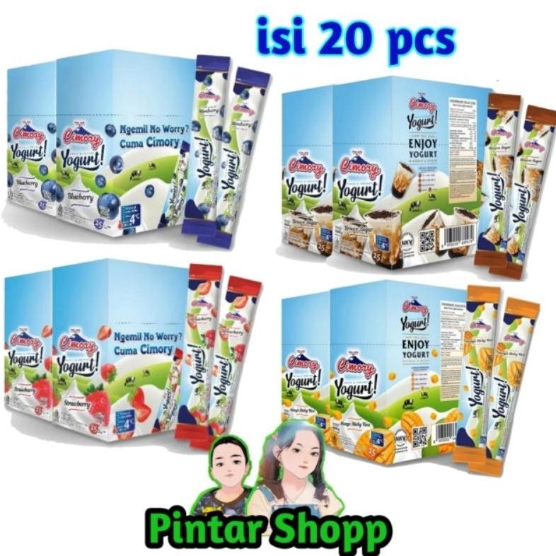 

Isi 20 Pcs Cimory Yogurt Stick Varian Rasa Blueberry Strawberry Mangga Brown Sugar Peach Dan Original aSt