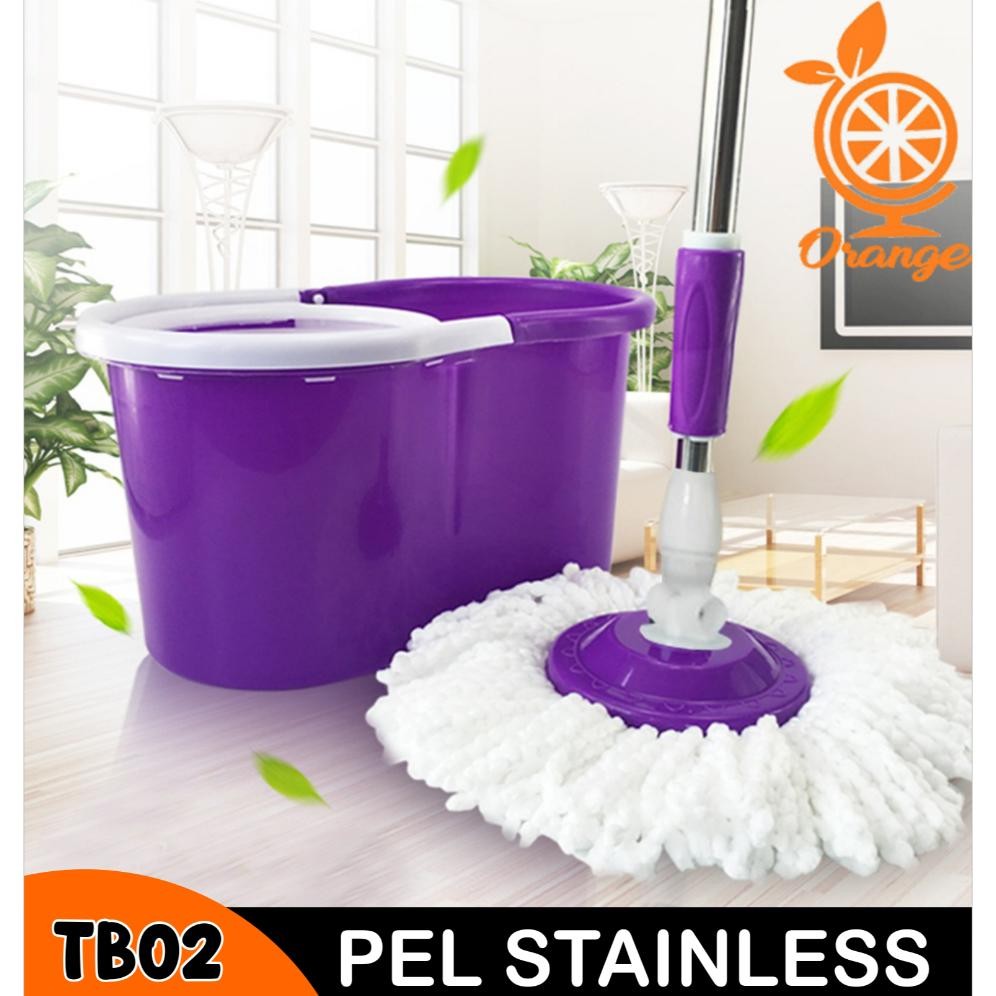 Alat Pel Lantai Super Praktis Spin Mop Super Ultra Pel putar serbaguna TB02