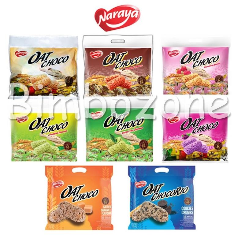 

Bimbozone - Naraya Oat Choco Snack Oat Sereal Gandum Vanilla Pandan Green Tea Strawberry 400gr aSt